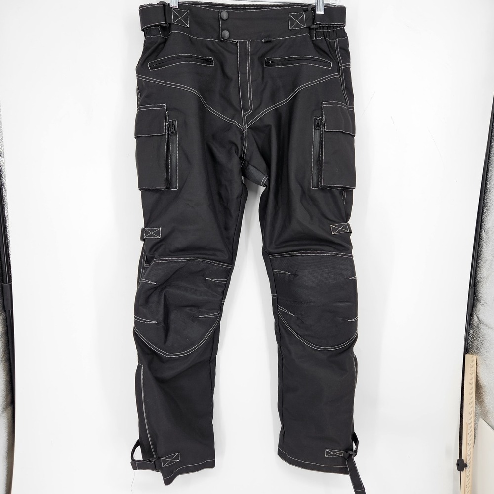 Wicked Stock Pants Mens XL Waterproof Motorcycle Riding Black Outdoors